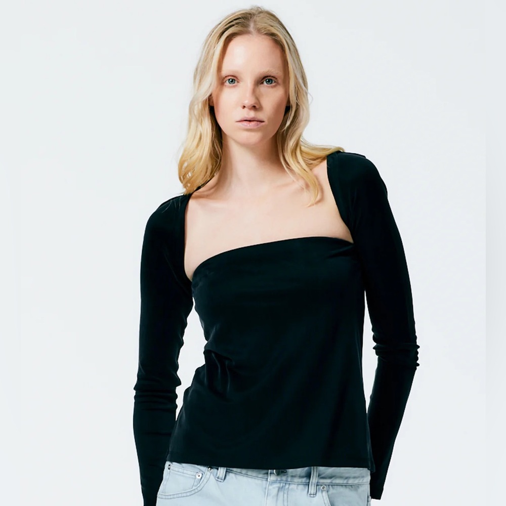 Tibi Deeba Cupro Strapless Convertible Top